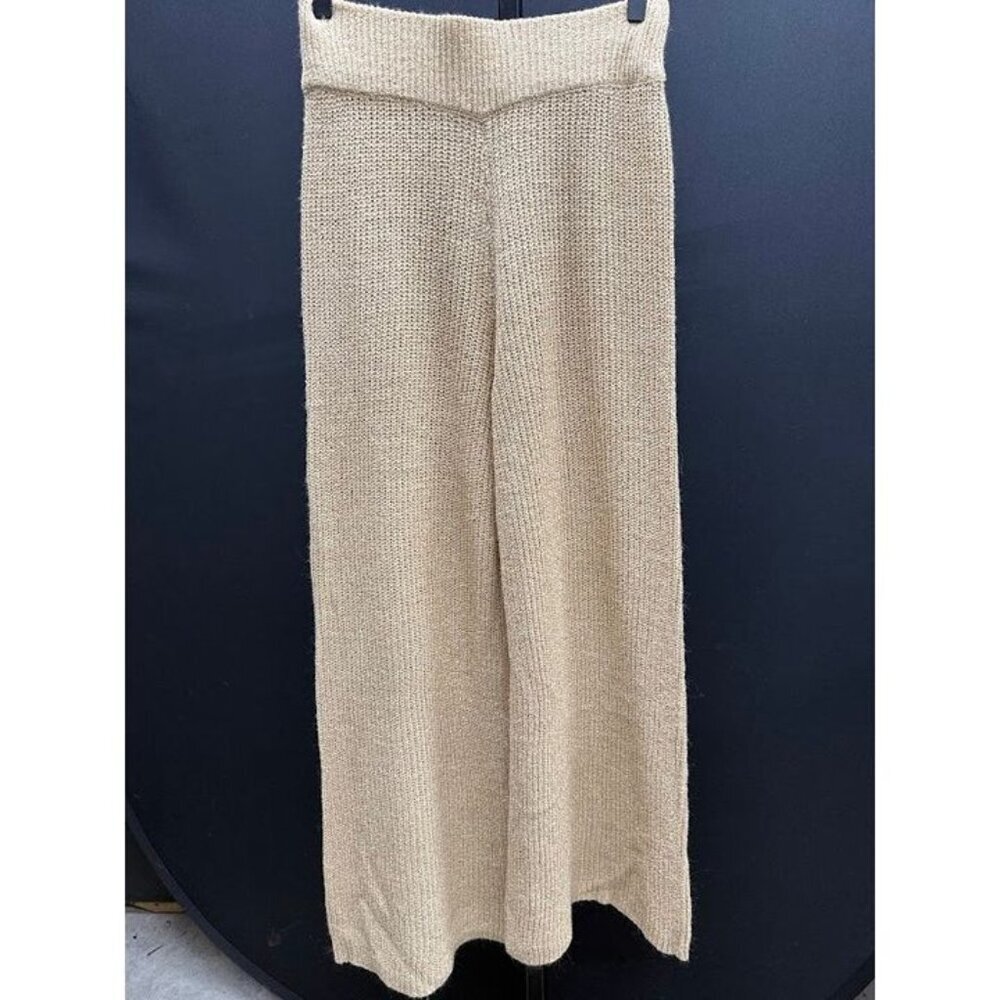 Mod Ref Tan Wide Leg Acrylic Pants